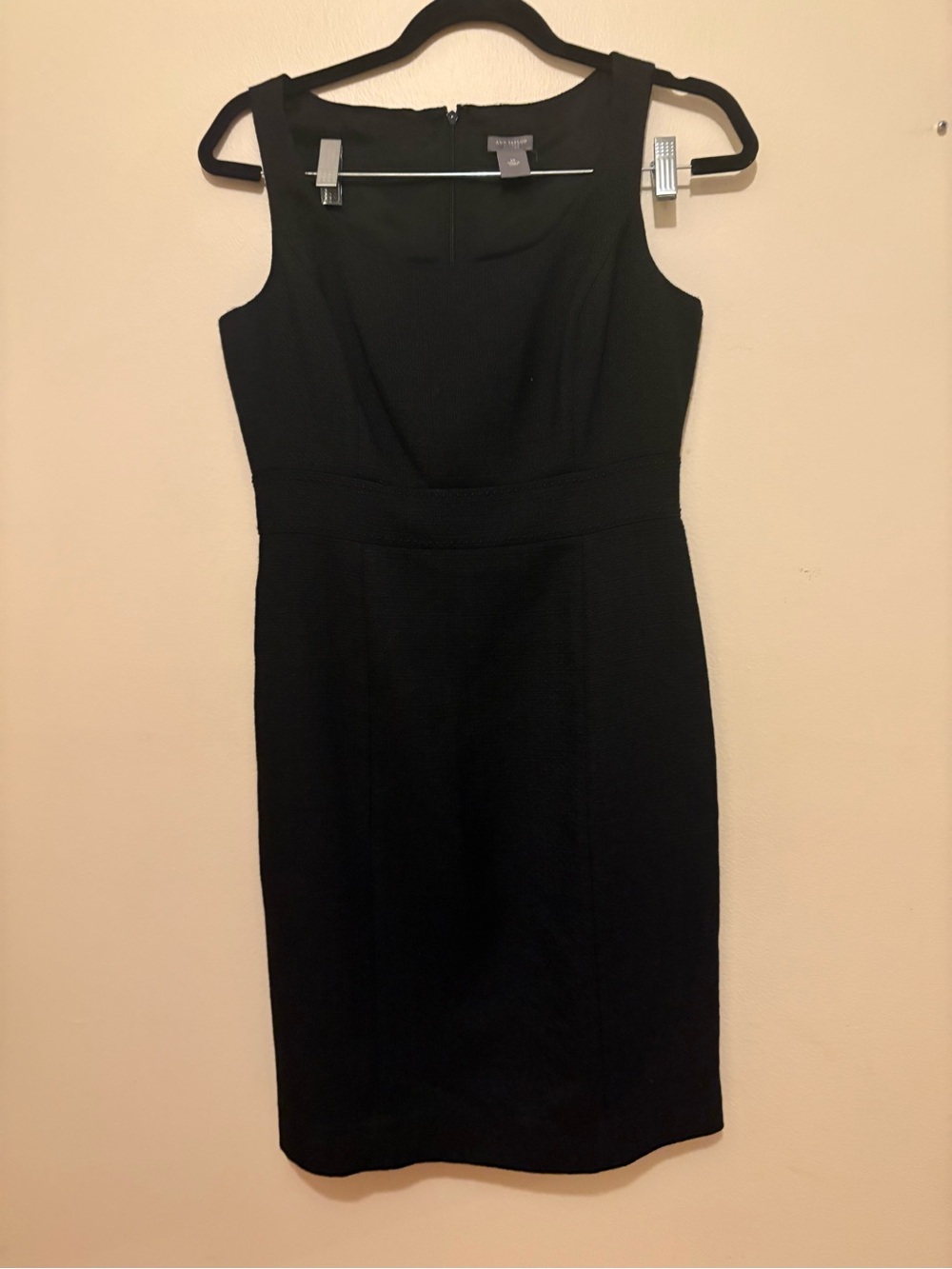 Ann Taylor ASL Black Sleeveless Sheath Dress